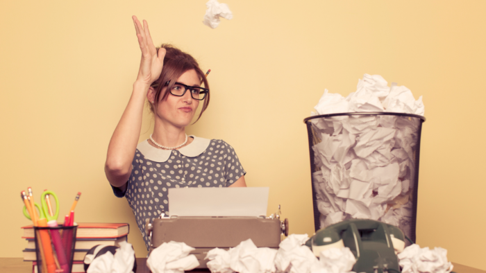 Frustrated writer.